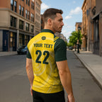 Australia Socceroos 2026 Custom Zipper Polo Shirt Golden Sporty Style
