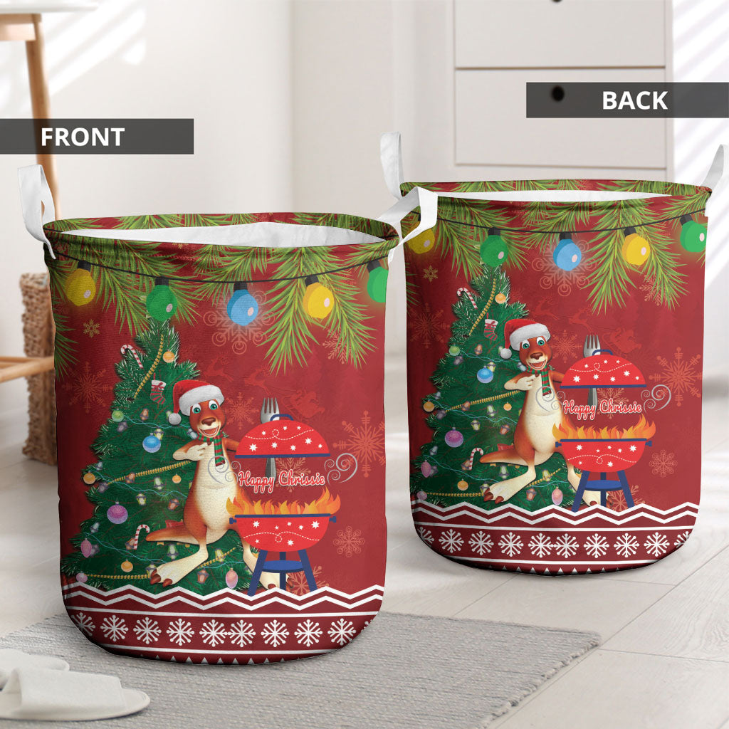 Australia Christmas In July Laundry Basket Happy Chrissie Kangaroo Barbie