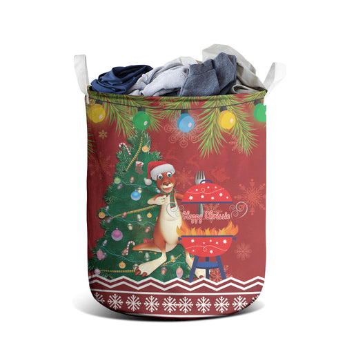 Australia Christmas In July Laundry Basket Happy Chrissie Kangaroo Barbie