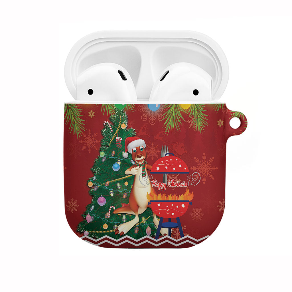 Australia Christmas In July AirPods Case Happy Chrissie Kangaroo Barbie