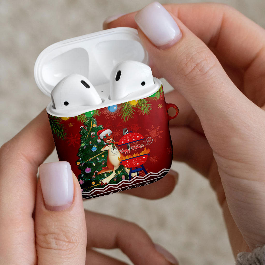 Australia Christmas In July AirPods Case Happy Chrissie Kangaroo Barbie