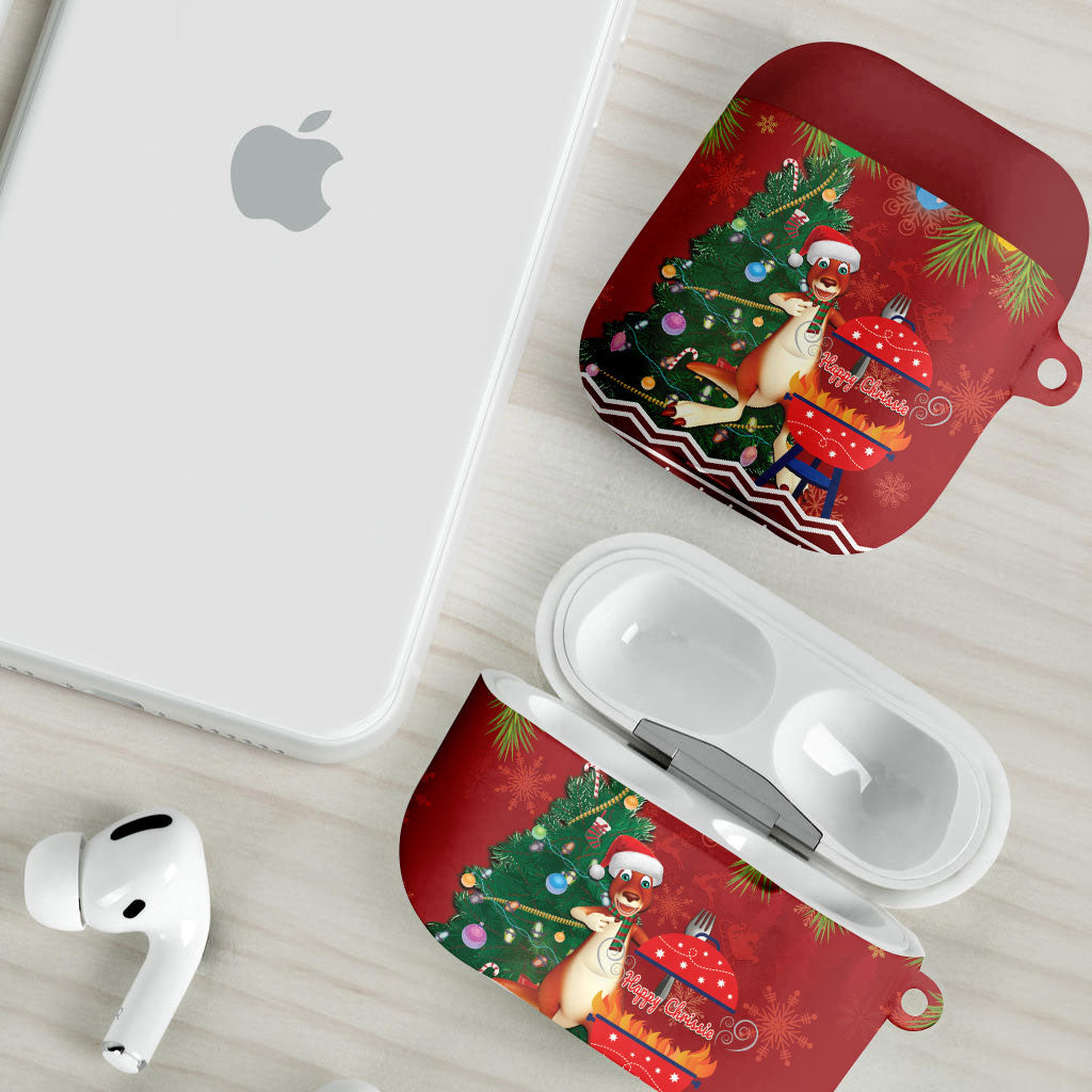 Australia Christmas In July AirPods Case Happy Chrissie Kangaroo Barbie
