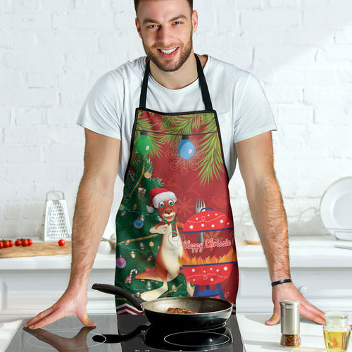 Australia Christmas In July Apron Happy Chrissie Kangaroo Barbie