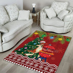 Australia Christmas In July Area Rug Happy Chrissie Kangaroo Barbie
