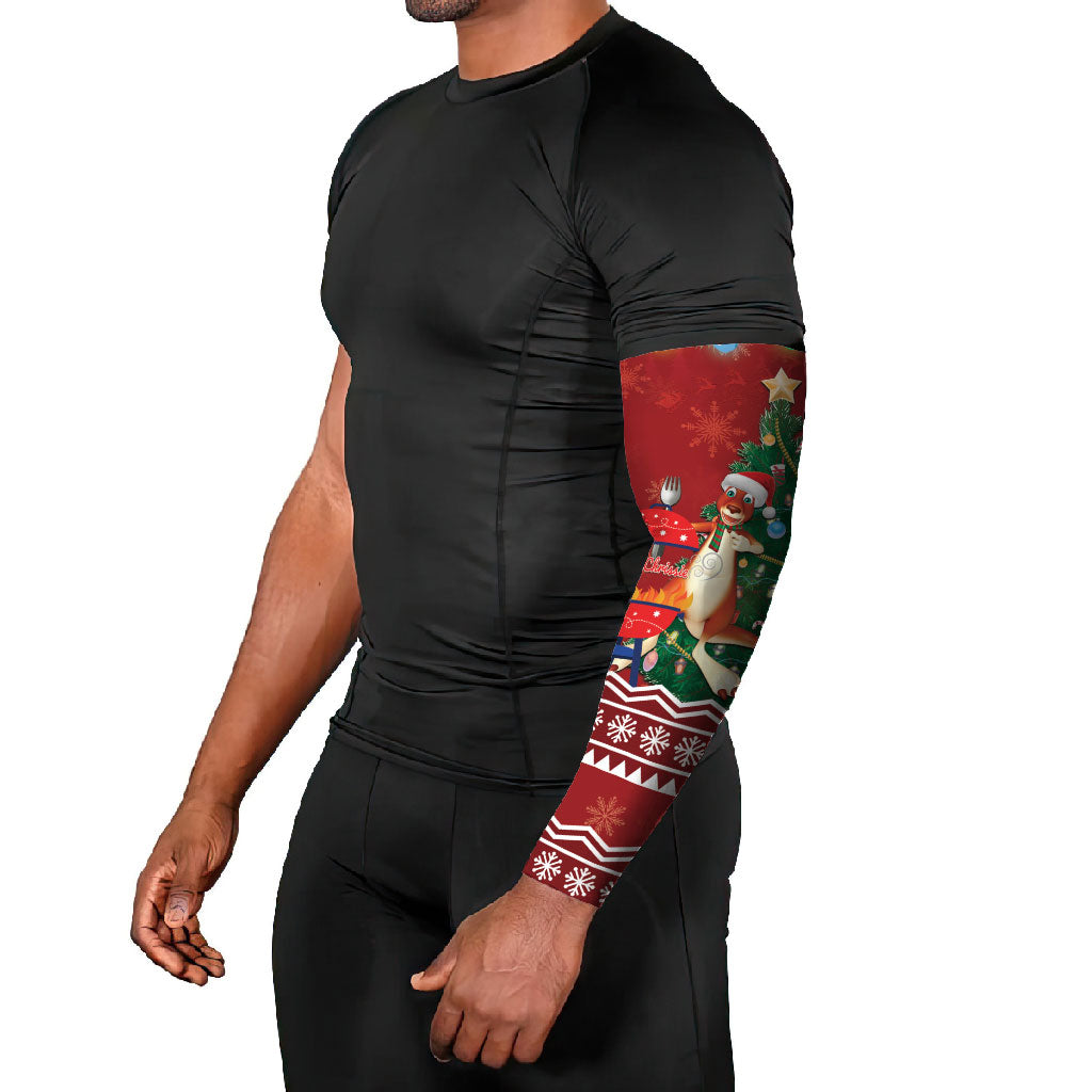 Australia Christmas In July Arm Sleeves Happy Chrissie Kangaroo Barbie