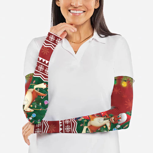 Australia Christmas In July Arm Sleeves Happy Chrissie Kangaroo Barbie