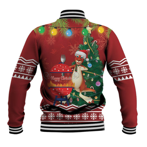 Australia Christmas In July Baseball Jacket Happy Chrissie Kangaroo Barbie