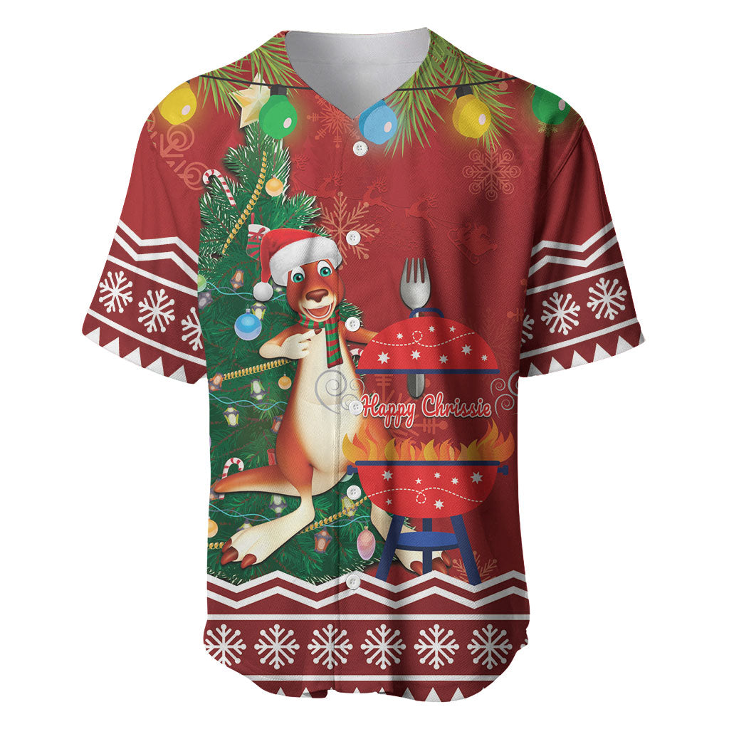Australia Christmas In July Baseball Jersey Happy Chrissie Kangaroo Barbie