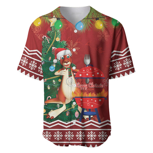 Australia Christmas In July Baseball Jersey Happy Chrissie Kangaroo Barbie