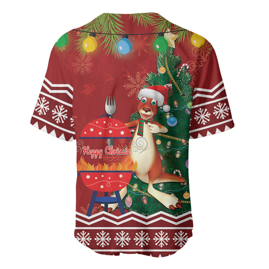 Australia Christmas In July Baseball Jersey Happy Chrissie Kangaroo Barbie