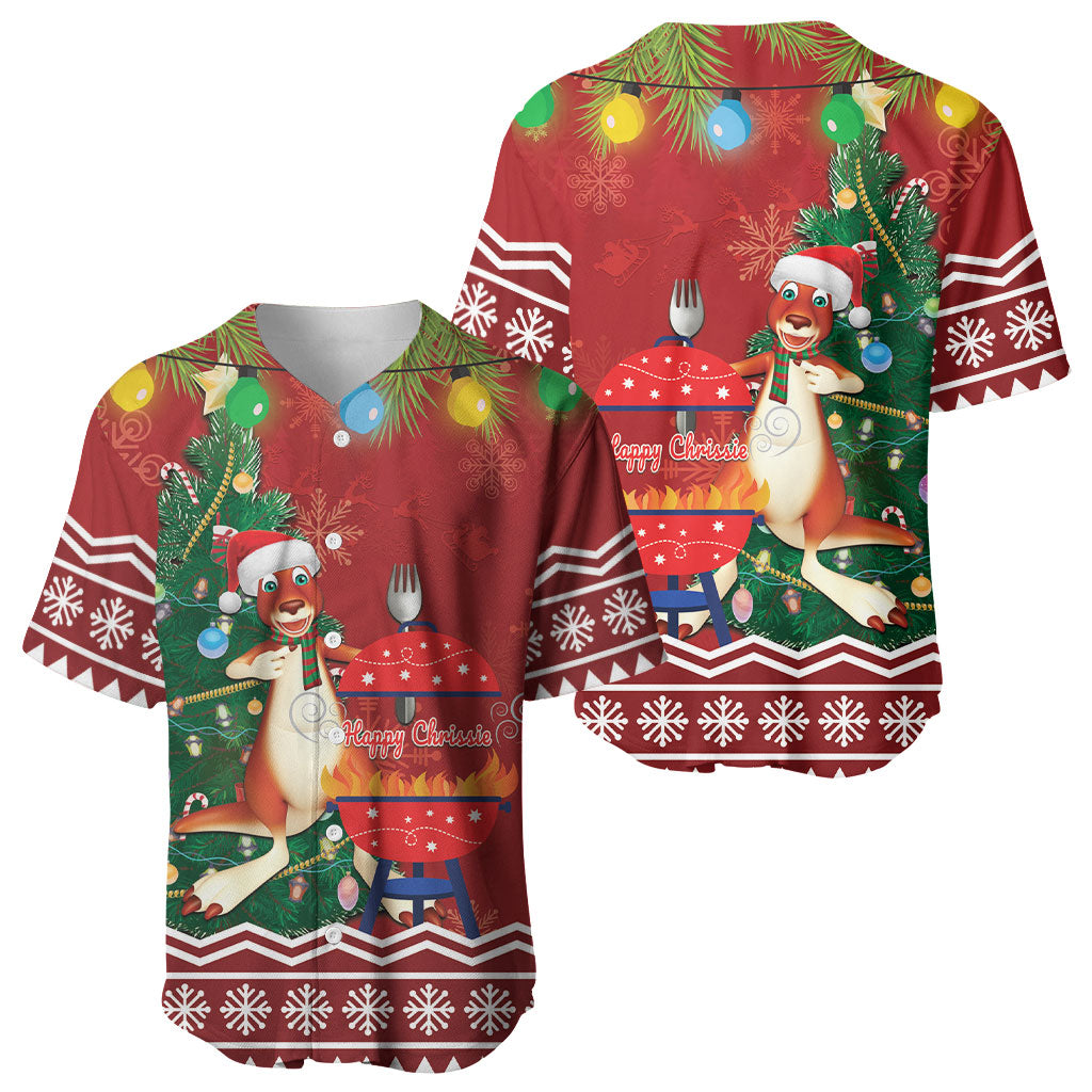 Australia Christmas In July Baseball Jersey Happy Chrissie Kangaroo Barbie
