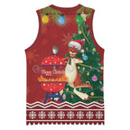 Australia Christmas In July Basketball Jersey Happy Chrissie Kangaroo Barbie