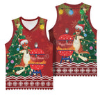 Australia Christmas In July Basketball Jersey Happy Chrissie Kangaroo Barbie