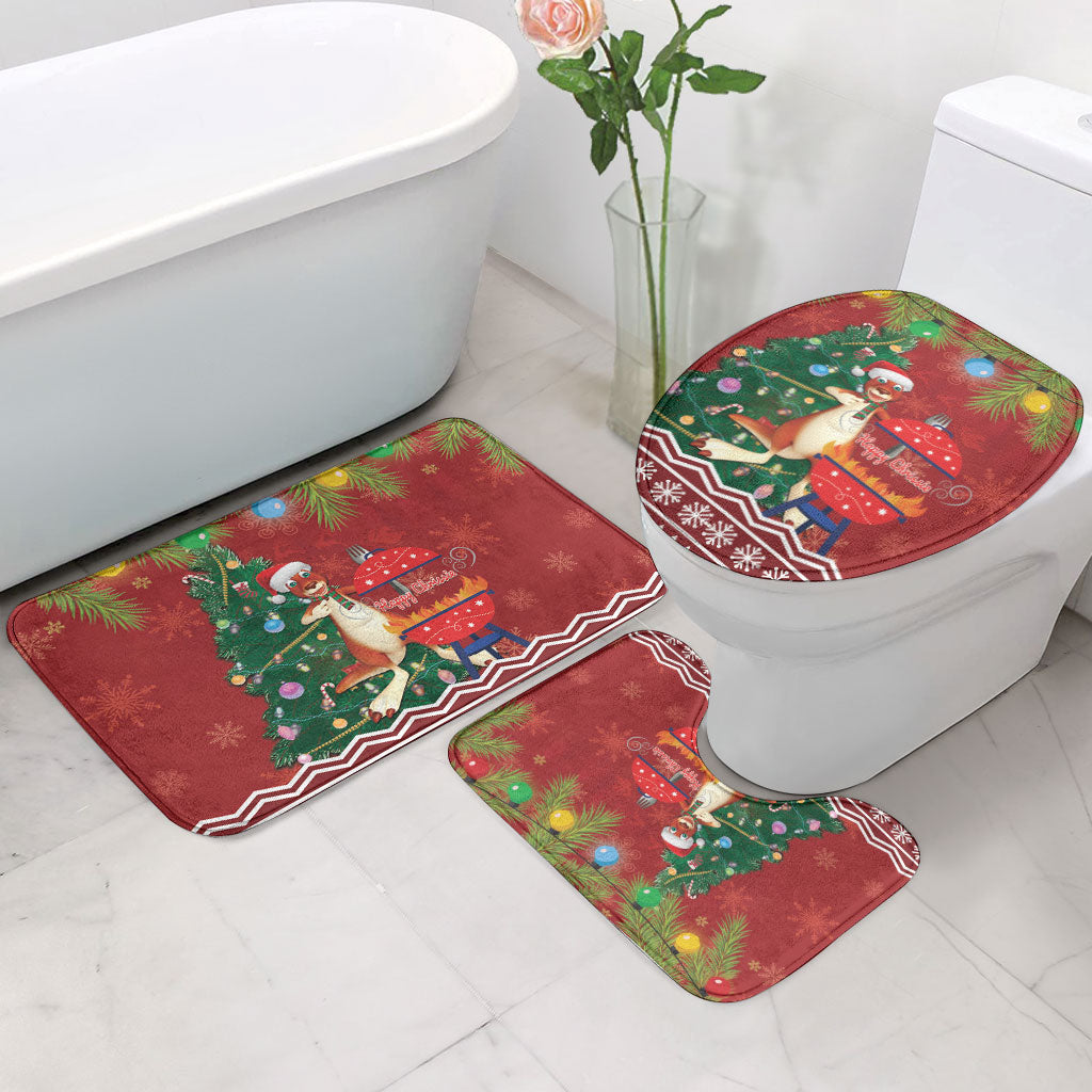 Australia Christmas In July Bathroom Set Happy Chrissie Kangaroo Barbie