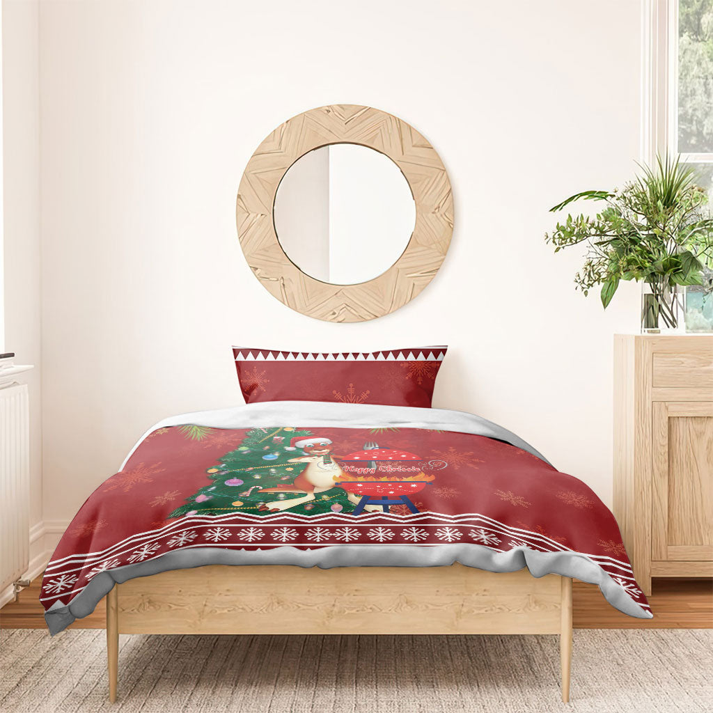Australia Christmas In July Bedding Set Happy Chrissie Kangaroo Barbie