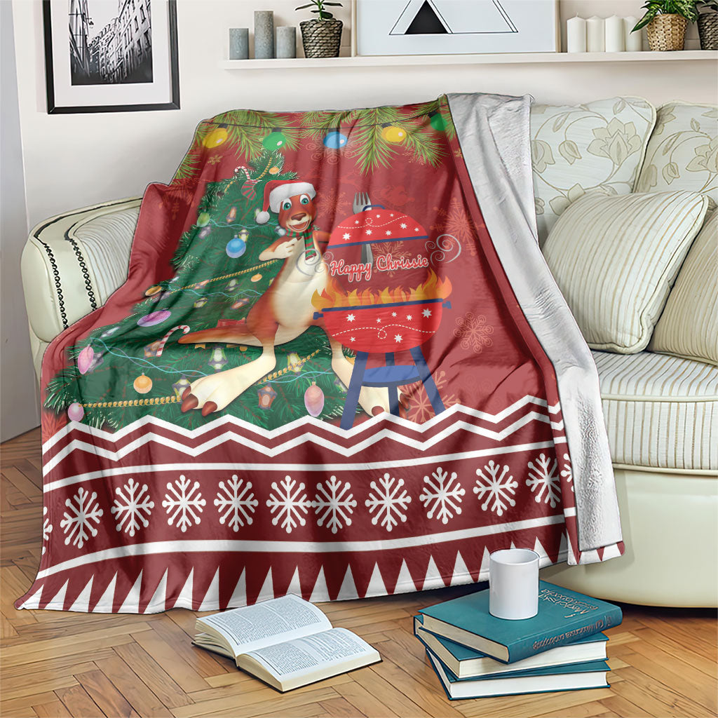 Australia Christmas In July Blanket Happy Chrissie Kangaroo Barbie