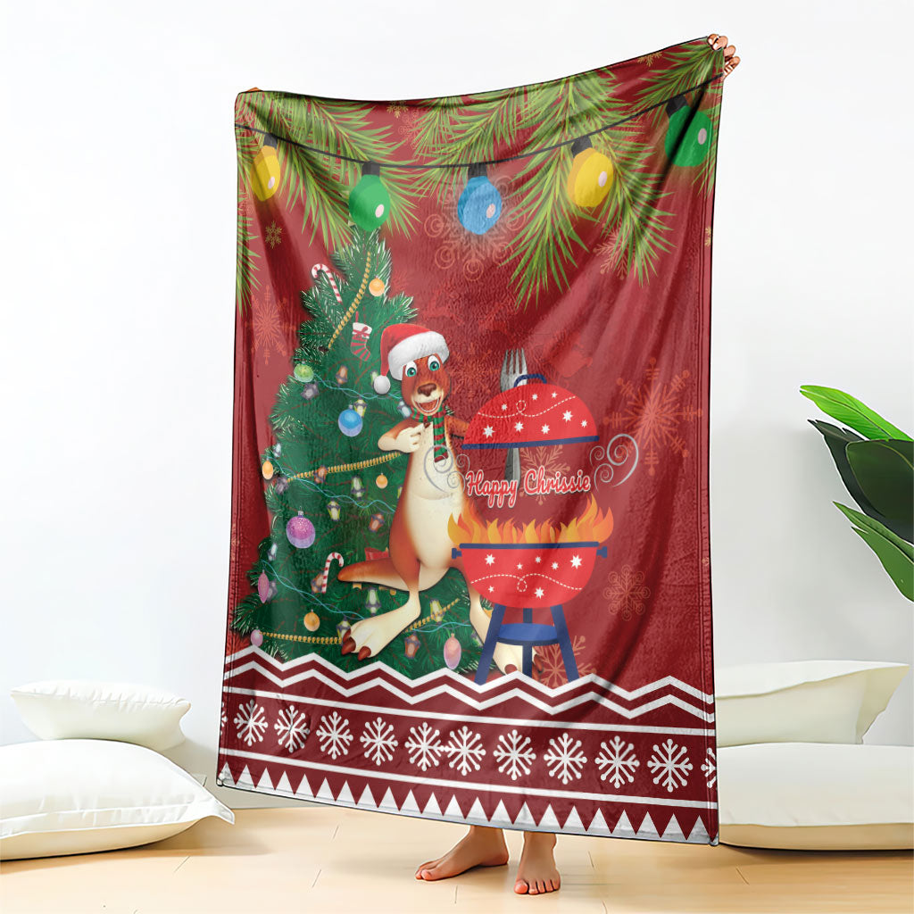 Australia Christmas In July Blanket Happy Chrissie Kangaroo Barbie