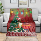 Australia Christmas In July Blanket Happy Chrissie Kangaroo Barbie