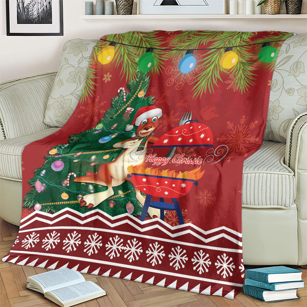 Australia Christmas In July Blanket Happy Chrissie Kangaroo Barbie