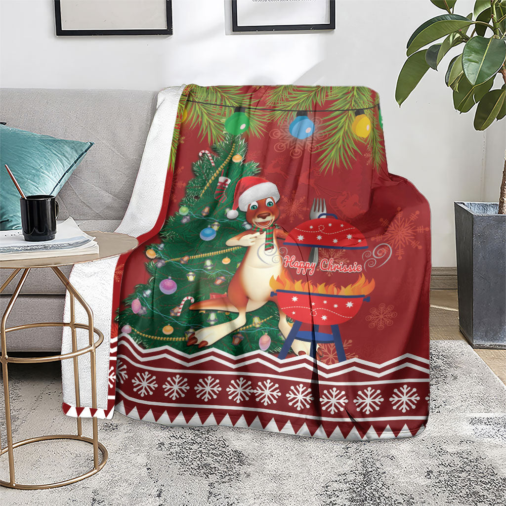 Australia Christmas In July Blanket Happy Chrissie Kangaroo Barbie