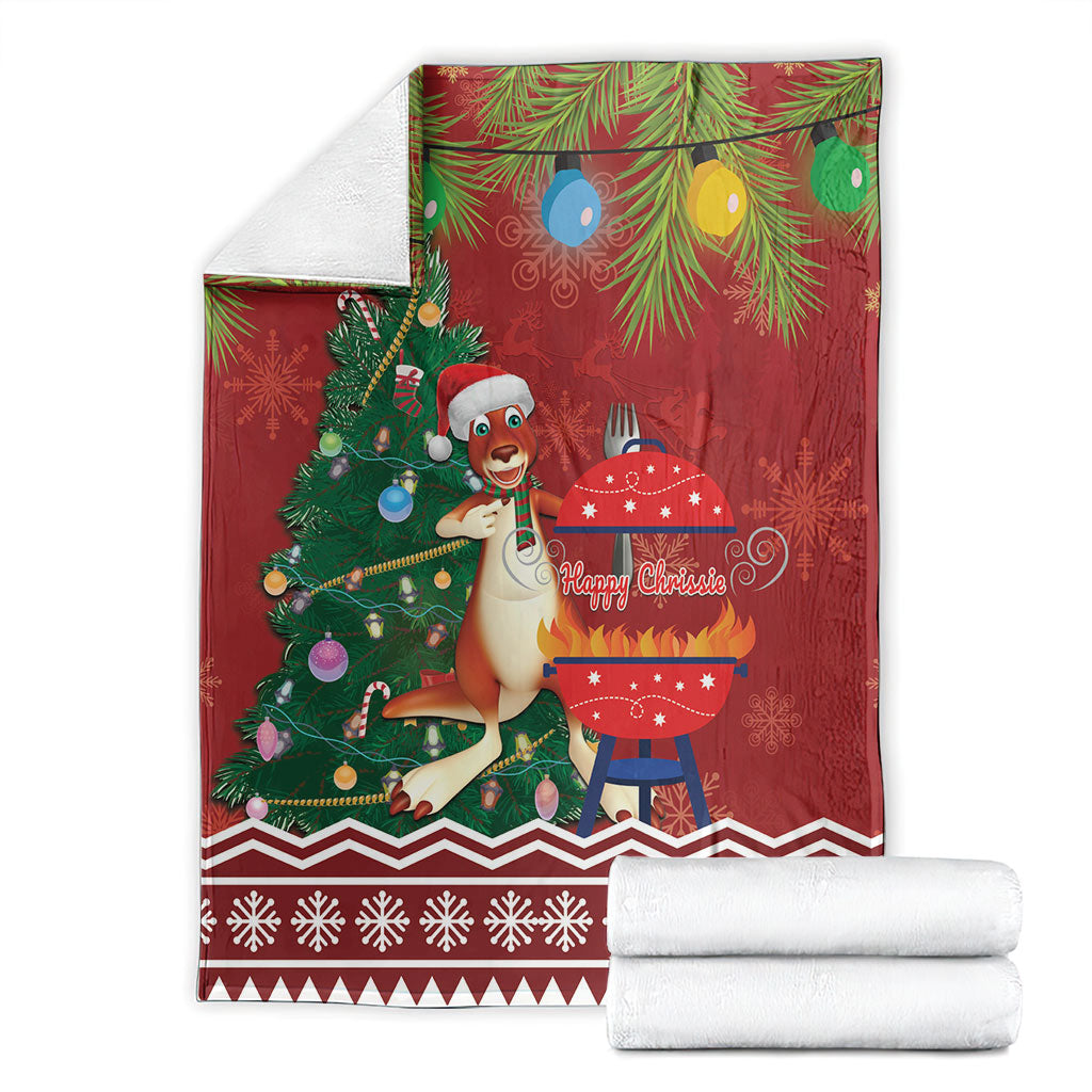 Australia Christmas In July Blanket Happy Chrissie Kangaroo Barbie