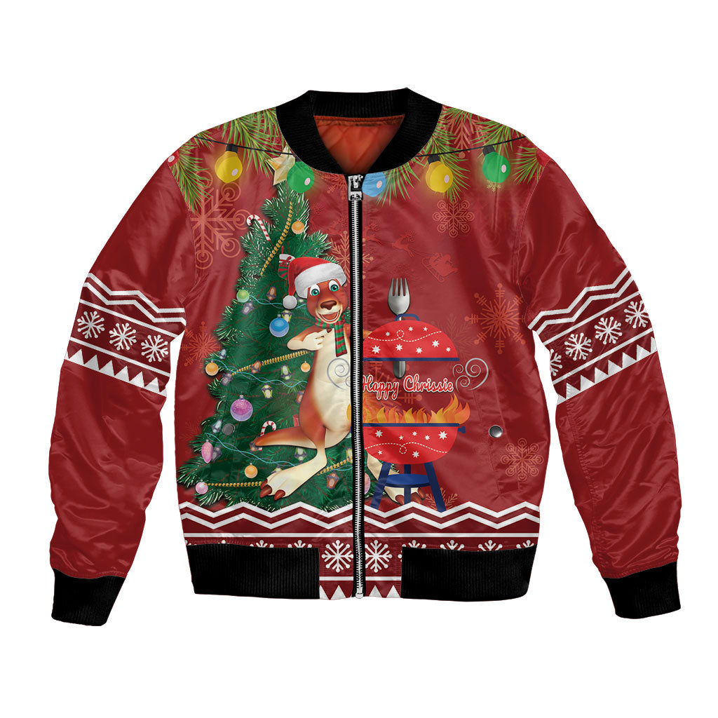 Australia Christmas In July Bomber Jacket Happy Chrissie Kangaroo Barbie