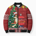 Australia Christmas In July Bomber Puffer Jacket Happy Chrissie Kangaroo Barbie