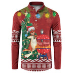 Australia Christmas In July Button Sweatshirt Happy Chrissie Kangaroo Barbie