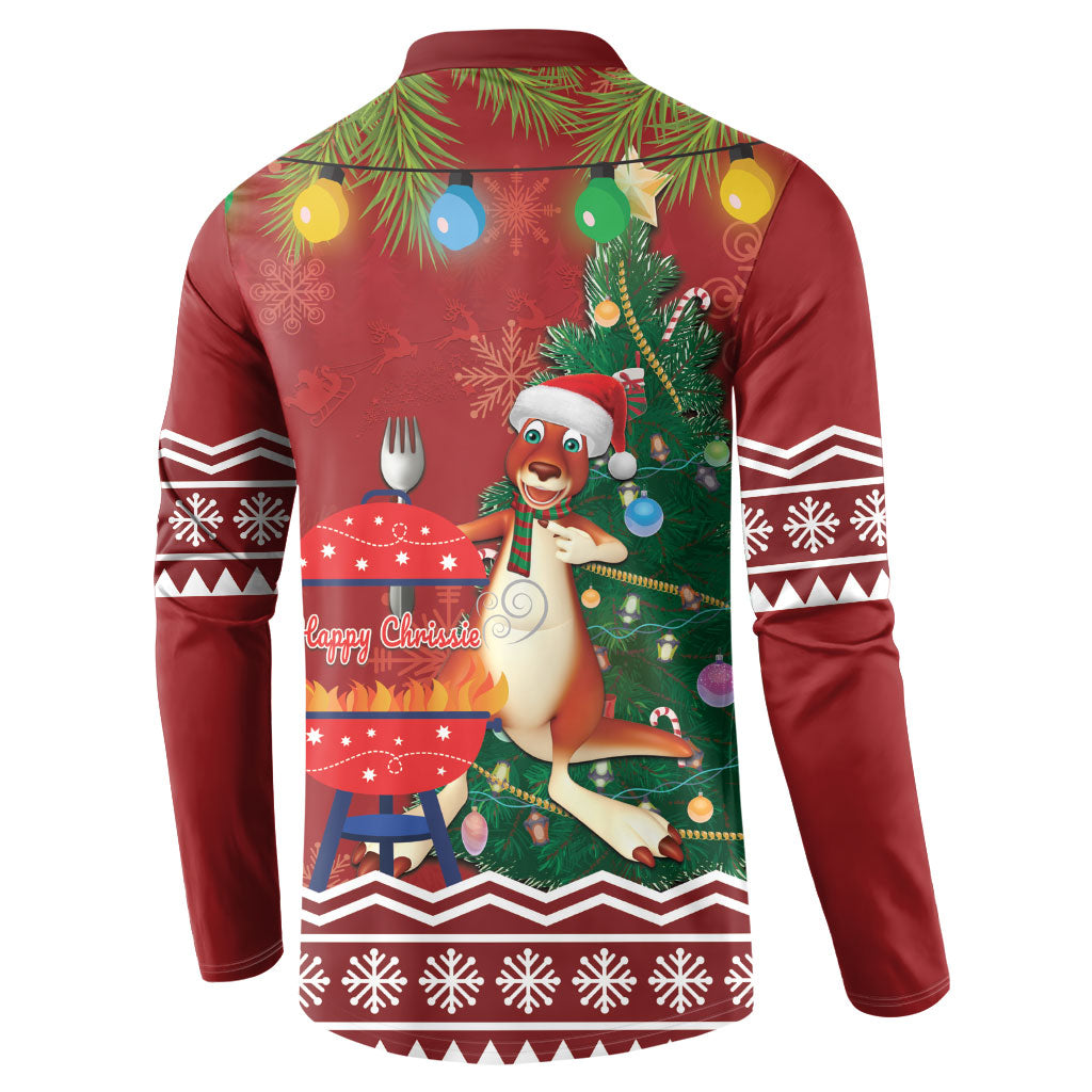 Australia Christmas In July Button Sweatshirt Happy Chrissie Kangaroo Barbie