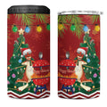 Australia Christmas In July 4 in 1 Can Cooler Tumbler Happy Chrissie Kangaroo Barbie