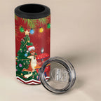 Australia Christmas In July 4 in 1 Can Cooler Tumbler Happy Chrissie Kangaroo Barbie
