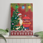 Australia Christmas In July Canvas Wall Art Happy Chrissie Kangaroo Barbie