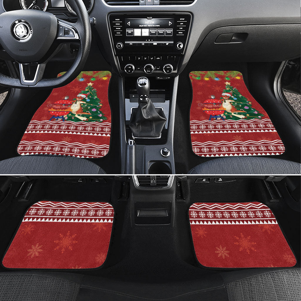 Australia Christmas In July Car Mats Happy Chrissie Kangaroo Barbie