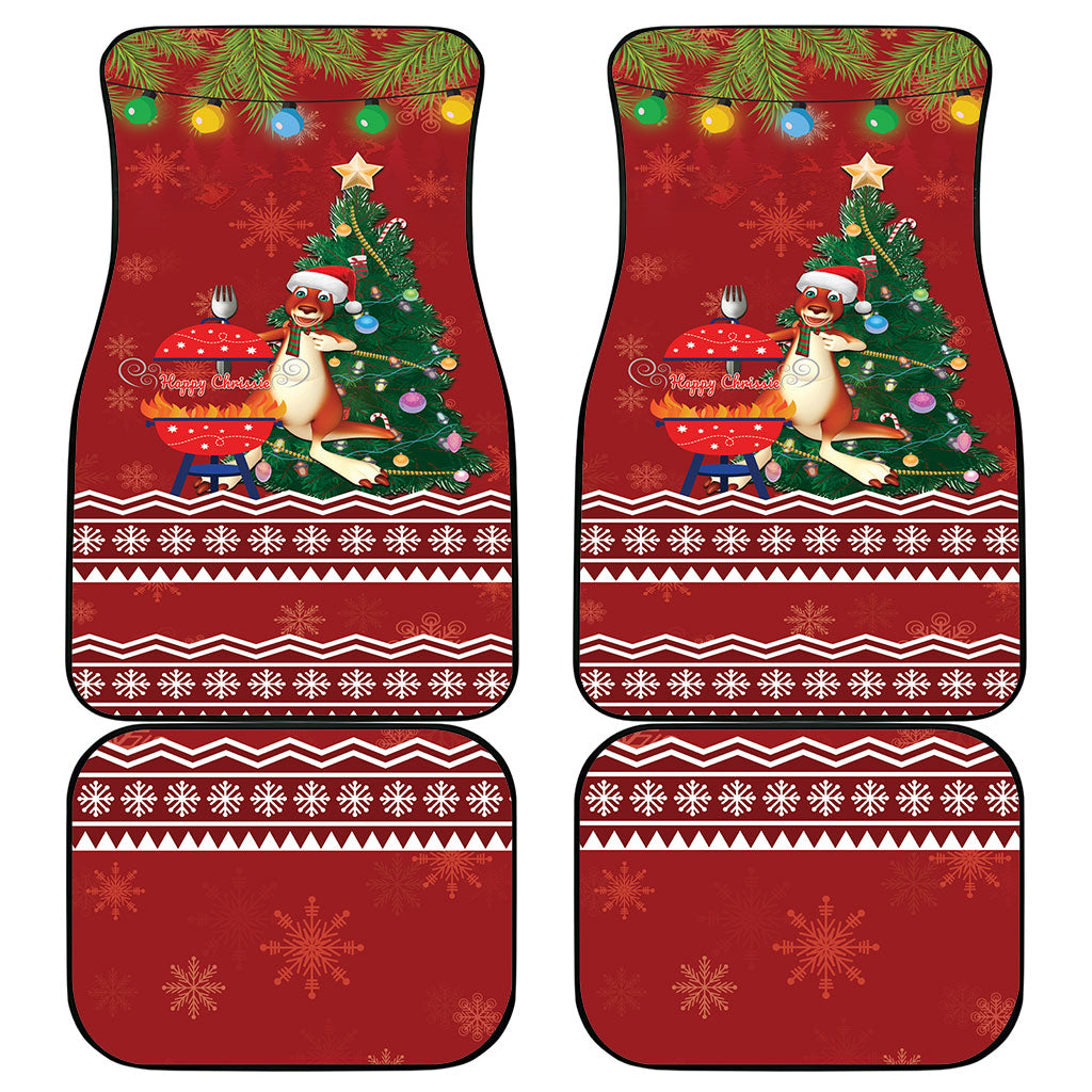 Australia Christmas In July Car Mats Happy Chrissie Kangaroo Barbie