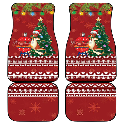 Australia Christmas In July Car Mats Happy Chrissie Kangaroo Barbie