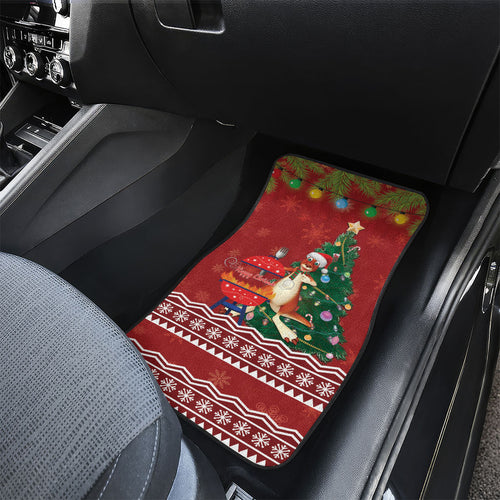 Australia Christmas In July Car Mats Happy Chrissie Kangaroo Barbie