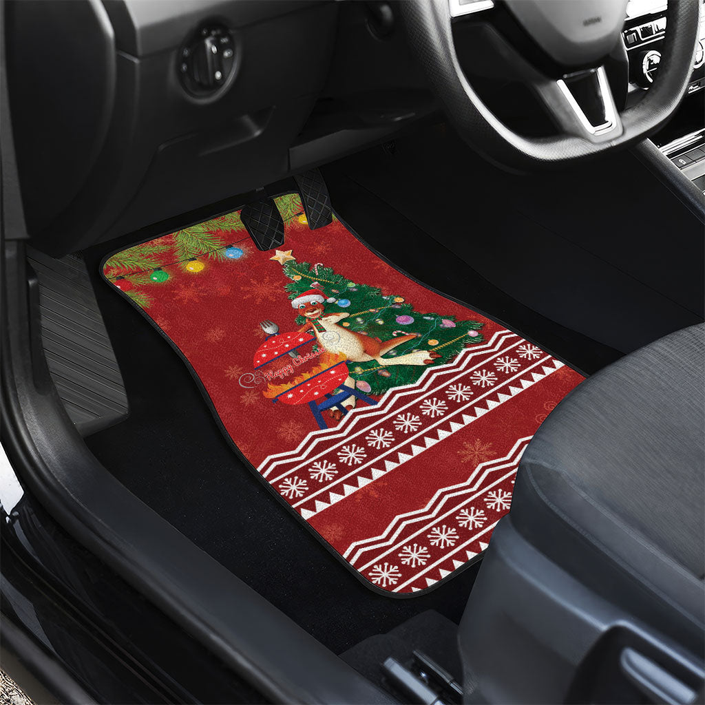 Australia Christmas In July Car Mats Happy Chrissie Kangaroo Barbie