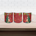 Australia Christmas In July Ceramic Mug Happy Chrissie Kangaroo Barbie