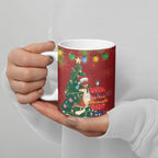 Australia Christmas In July Ceramic Mug Happy Chrissie Kangaroo Barbie