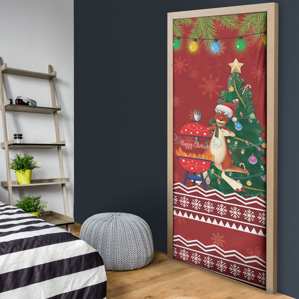 Australia Christmas In July Door Cover Happy Chrissie Kangaroo Barbie