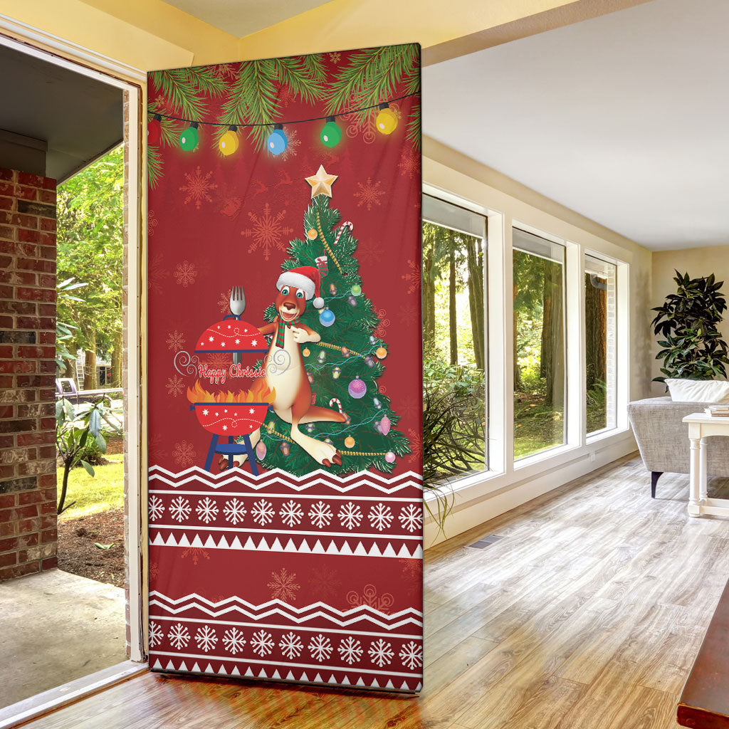 Australia Christmas In July Door Cover Happy Chrissie Kangaroo Barbie