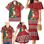 Australia Christmas In July Family Matching Mermaid Dress and Hawaiian Shirt Happy Chrissie Kangaroo Barbie