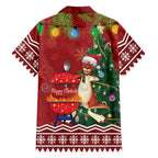 Australia Christmas In July Family Matching Tank Maxi Dress and Hawaiian Shirt Happy Chrissie Kangaroo Barbie