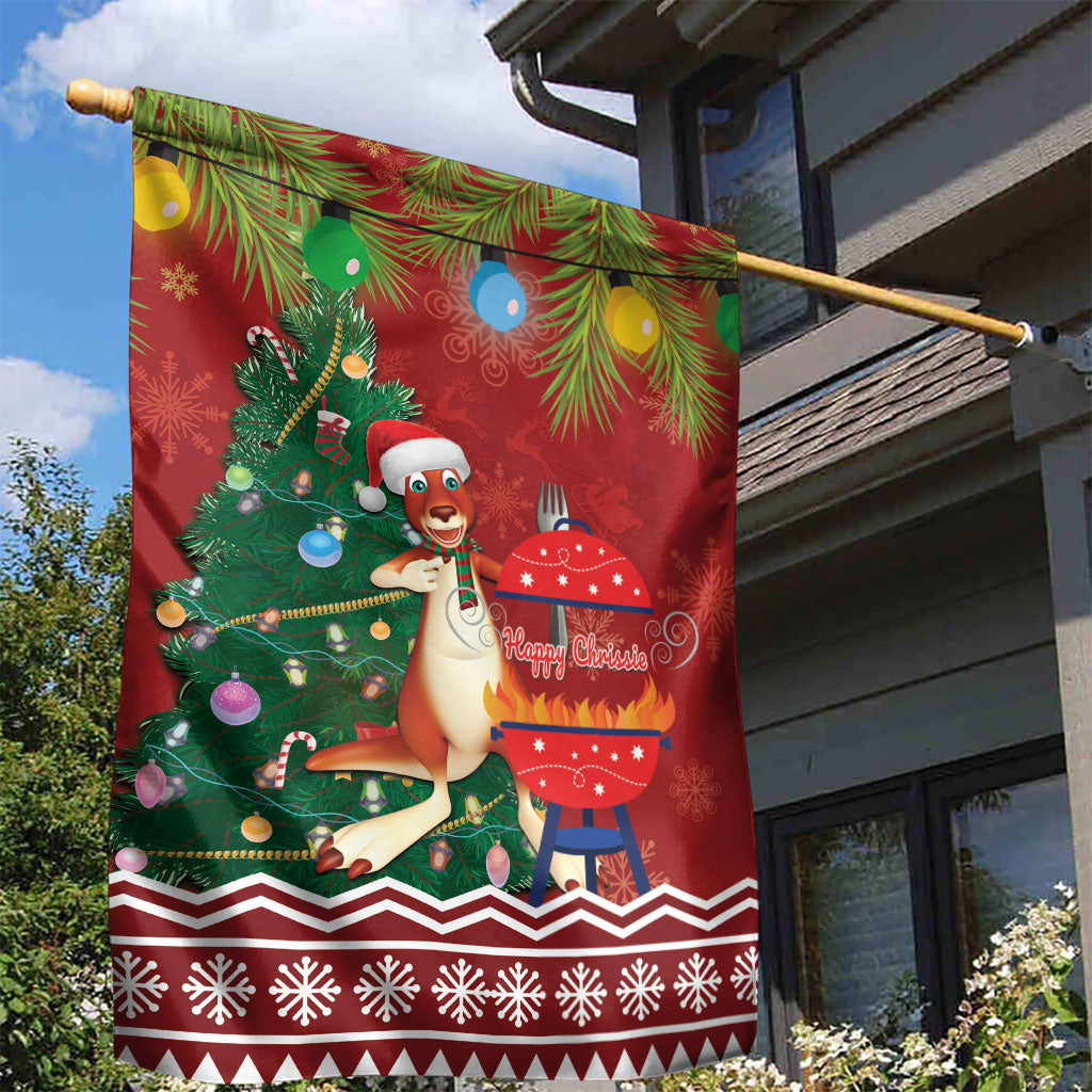 Australia Christmas In July Garden Flag Happy Chrissie Kangaroo Barbie