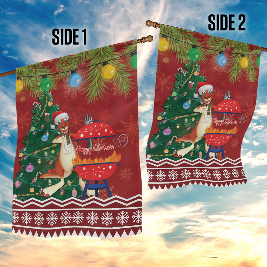 Australia Christmas In July Garden Flag Happy Chrissie Kangaroo Barbie