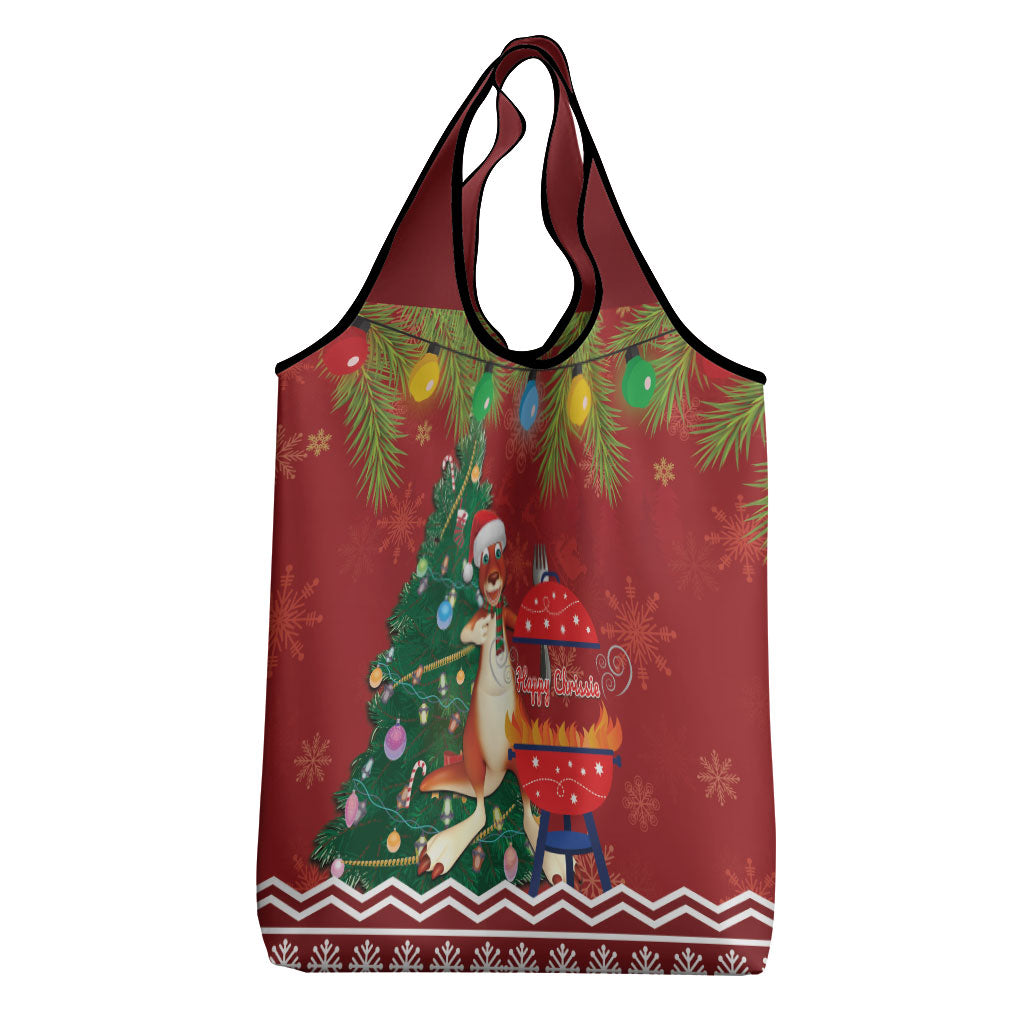Australia Christmas In July Grocery Bag Happy Chrissie Kangaroo Barbie