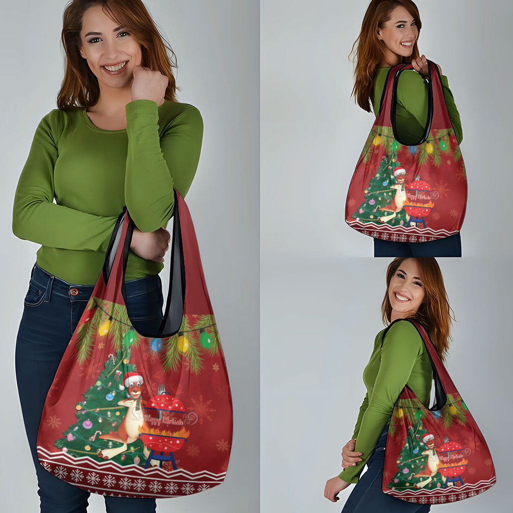 Australia Christmas In July Grocery Bag Happy Chrissie Kangaroo Barbie