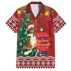 Australia Christmas In July Hawaiian Shirt Happy Chrissie Kangaroo Barbie
