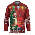 Australia Christmas In July Hockey Jersey Happy Chrissie Kangaroo Barbie