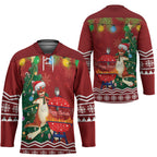 Australia Christmas In July Hockey Jersey Happy Chrissie Kangaroo Barbie